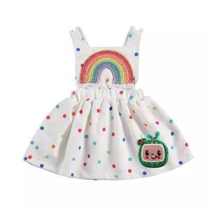 Coco melon Dress Smash Cake Birthday Outfit Clothes Cocomelon rainbow